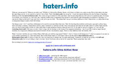Desktop Screenshot of haters.info
