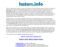Tablet Screenshot of haters.info